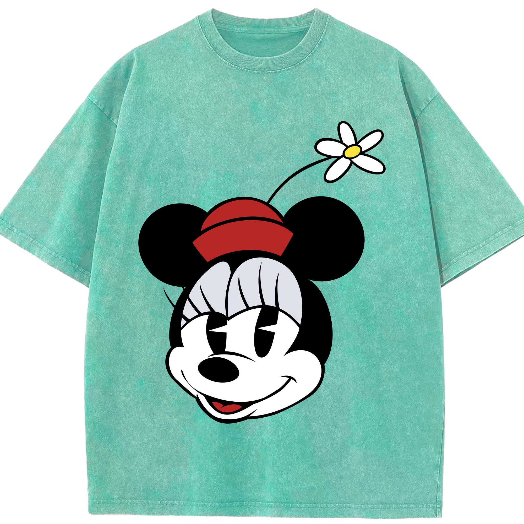 （画像用） ミッキーマウス Mickey Mouse 綿100% ヴィンテージ風 半袖Tシャツ（フロントプリント）